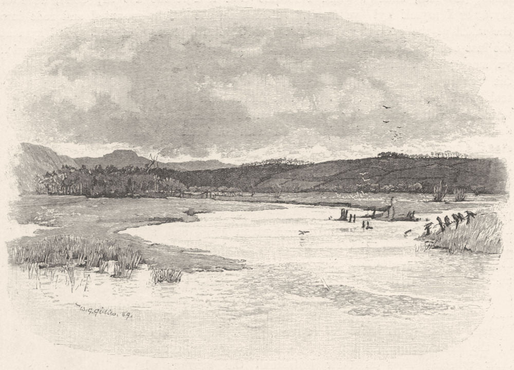 NORTHUMBERLAND. Junction of the Till and the Glen 1901 old antique print